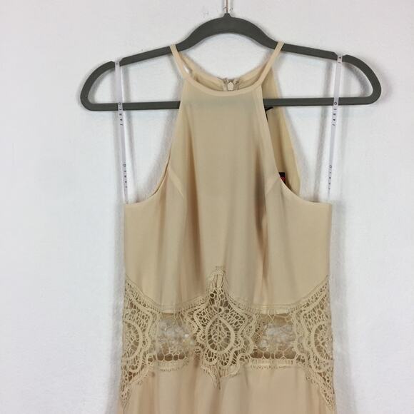 NWT Jarlo London ASOS Cream Aden Maxi Dress Lace Insert Waist Size XS/8 - Picture 4 of 12